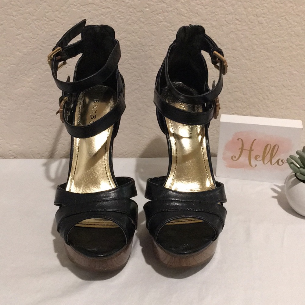Black Strappy Heels